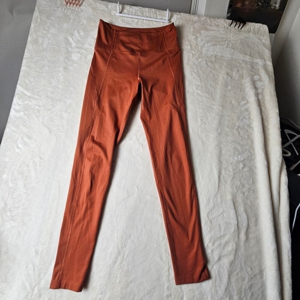 Girlfriend Collective Leggings womens Medium Orange Workout Yoga Pilates
